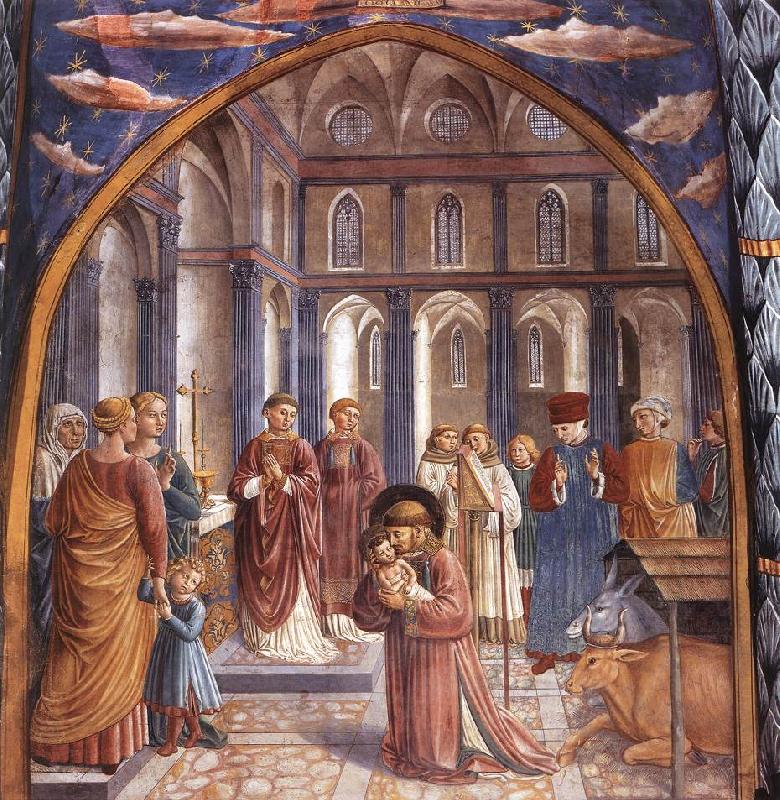 GOZZOLI, Benozzo Scenes from the Life of St Francis (Scene 9, north wall) dh China oil painting art
